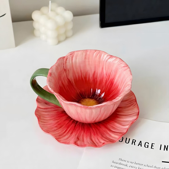 Porcelain Mug & Saucer